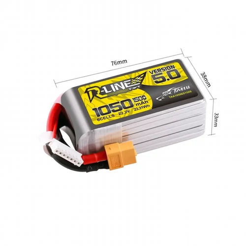 1 pièces TATTU-R-LINE 5.0 850/1050/1200/1300/1400/1550mAh 150C LiPo batterie pour hélicoptère RC quadrirotor FPV pièces