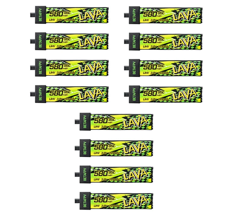Batterie BETAFPV LAVA II 580mAh 1S 95C 3.8V BT2.0 pour Air75, Meteor75 Pro