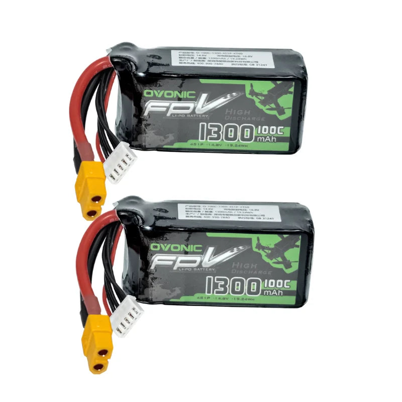 Batterie Lipo HOT OVONIC 650/850/1000/1300/1550/2200mAh 100/80/35C 3S/4S/6S pour hélicoptère RC, quadricoptère, drone de course FPV
