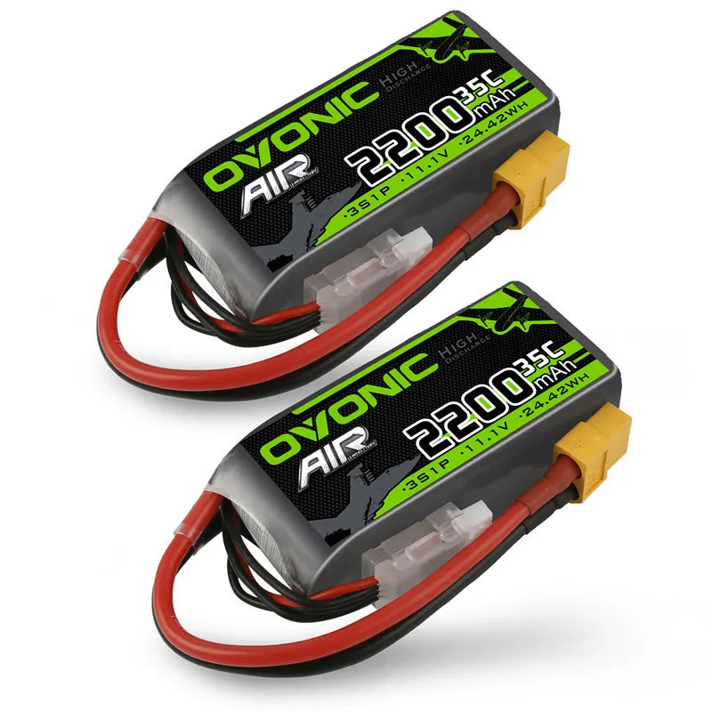 Batterie Lipo HOT OVONIC 650/850/1000/1300/1550/2200mAh 100/80/35C 3S/4S/6S pour hélicoptère RC, quadricoptère, drone de course FPV