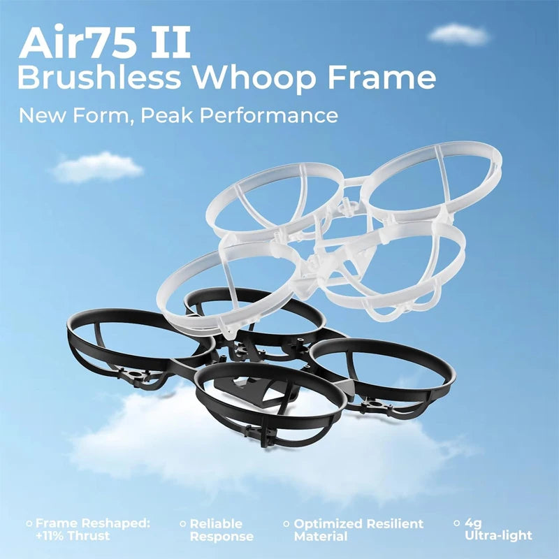 1/2 pièces BETAFPV Air75 II KIT de cadre sans brosse cadre de Drone pour GF 40mm 2 lames/GF 1611 Drone de course FPV à 3 pales quadrirotor