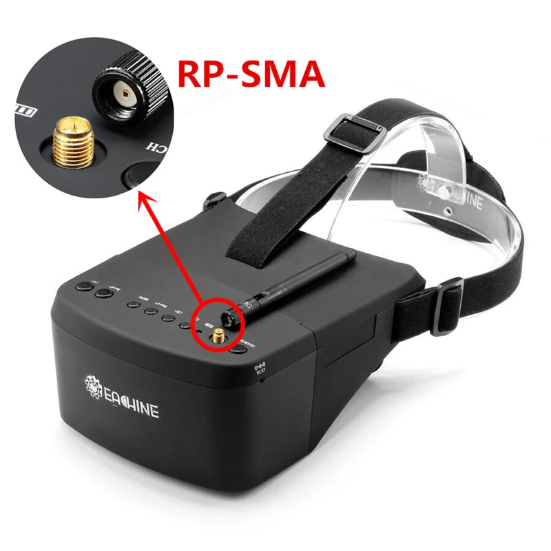 Eachine — lunettes vidéo EV800 FPV, écran 5 pouces 800x480, pour réalité virtuelle, Raceband, avec antenne, 5.8G 40CH