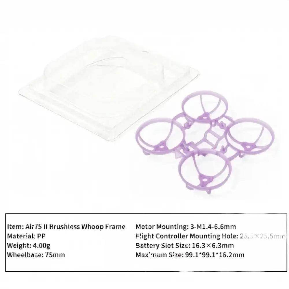 1/2 pièces BETAFPV Air75 II KIT de cadre sans brosse cadre de Drone pour GF 40mm 2 lames/GF 1611 Drone de course FPV à