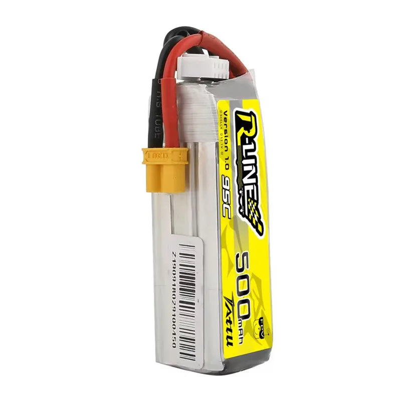 Salle de bain T TATTU R-LINE 1.0 95C 500mAh 11.1V Lipo Batterie Pour RC Hélicoptère Quadcopter FPV Racing Drone Pièces 3S Batterie Rechargeable
