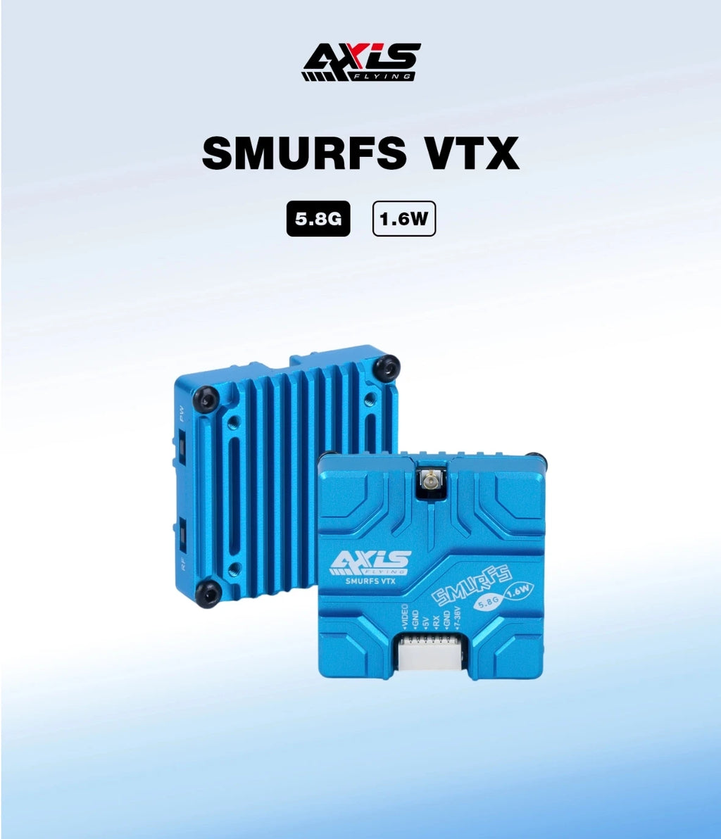 Axisflying VTX 5.8G 1.6W Transmission d'image analogique, VTX longue portée pour drone FPV Freestyle RC longue portée 5/7/10 pouces