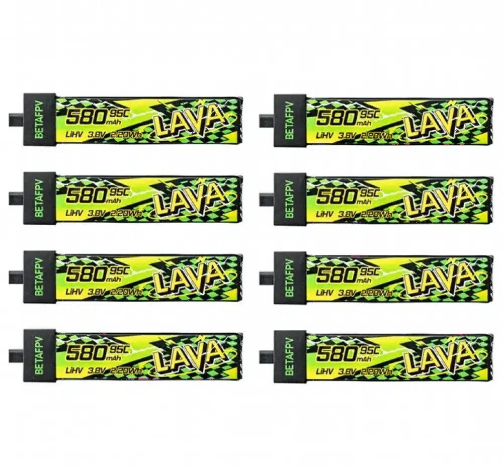 Batterie BETAFPV LAVA II 580mAh 1S 95C 3.8V BT2.0 pour Air75 Meteor75 Pro - 8PCS / China Mainland