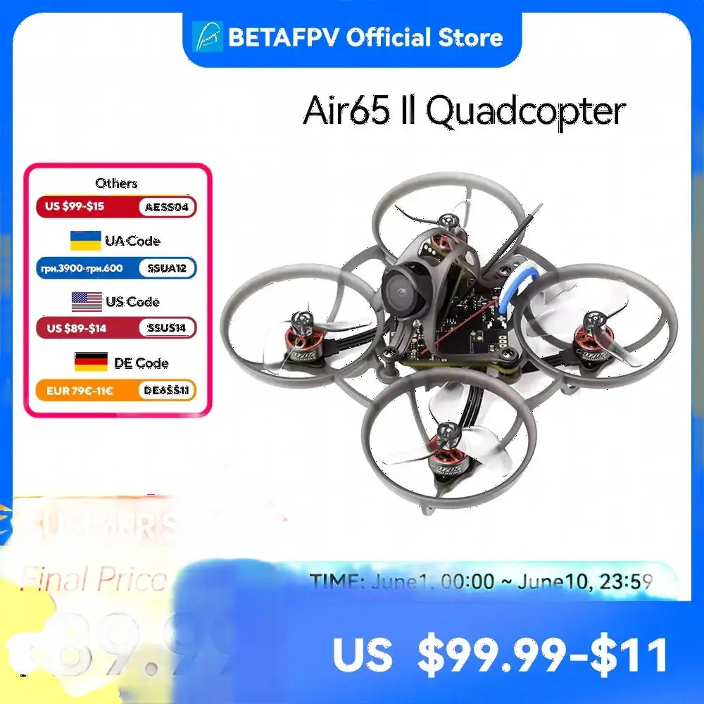 BETAFPV Air65 II Brushless Whoop Quadcopter Matrix 5IN1 II FC RC Quadcopter