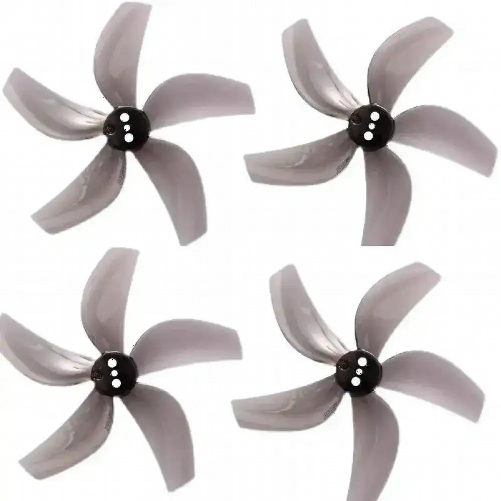 GEMFAN D63 2.5 pouces 63mm 5 pales PC hélice ouverture 1.5mm pour RC FPV course Freestyle Tinywhoop Drone - 4pcs Gray