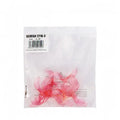 Hélice Gemfan 2216-3 rose translucide à 3 pales pour drones de course FPV, emballée.