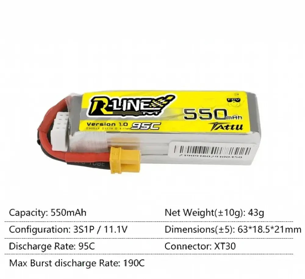 Hypothécaire aryR-Line-Batterie Rechargeable pour Course RC FPV Zan1.0 2.0 Fuchsia 95C 3S 4S 6S 550 mAh 650 mAh 750 mAh