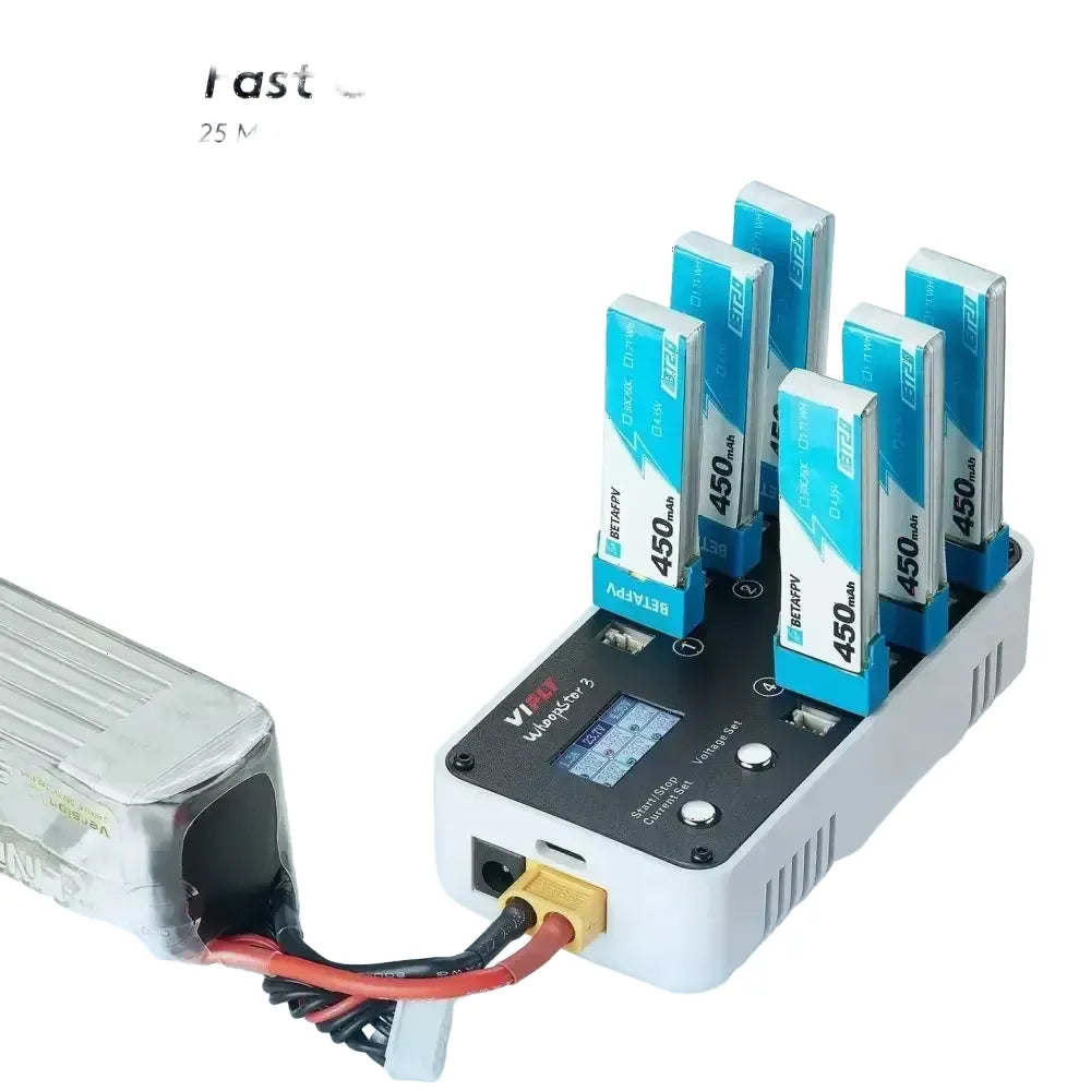 NOUVEAU VIFLY WhoopStor 3 V3 6 Ports 1S LIPO veHV Chargeur de Batterie Déchargeur Stockage LCD TYPE-C DC cruc60 Pour RC